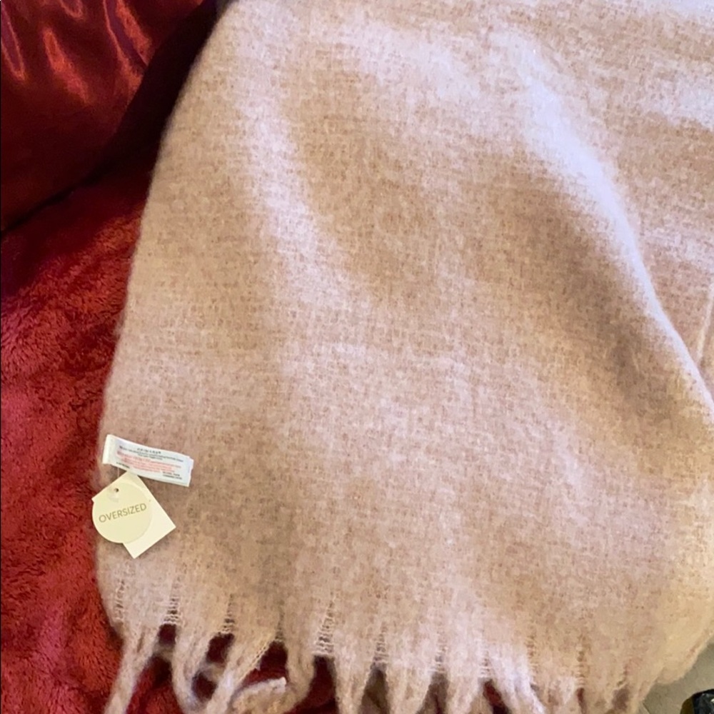 Oversized pink scarf